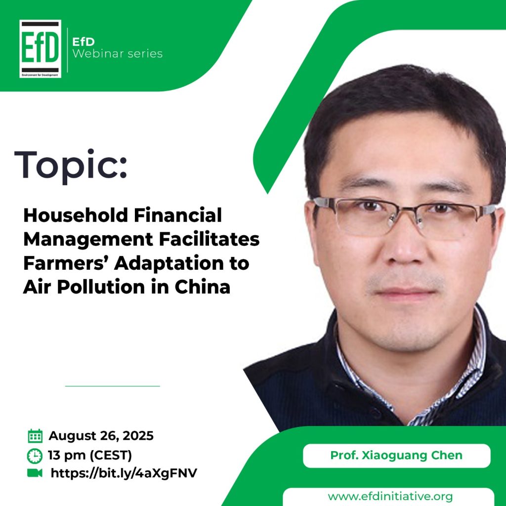 Invitación al webinar EfD con el Profesor Xiaoguang Chen