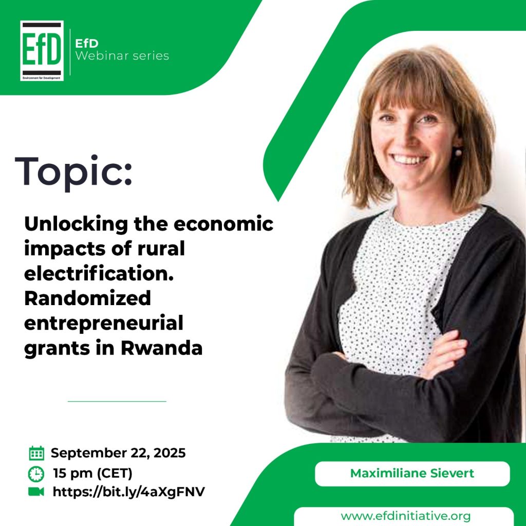 Invitation to the EfD Webinar Series with Maximiliane Sievert