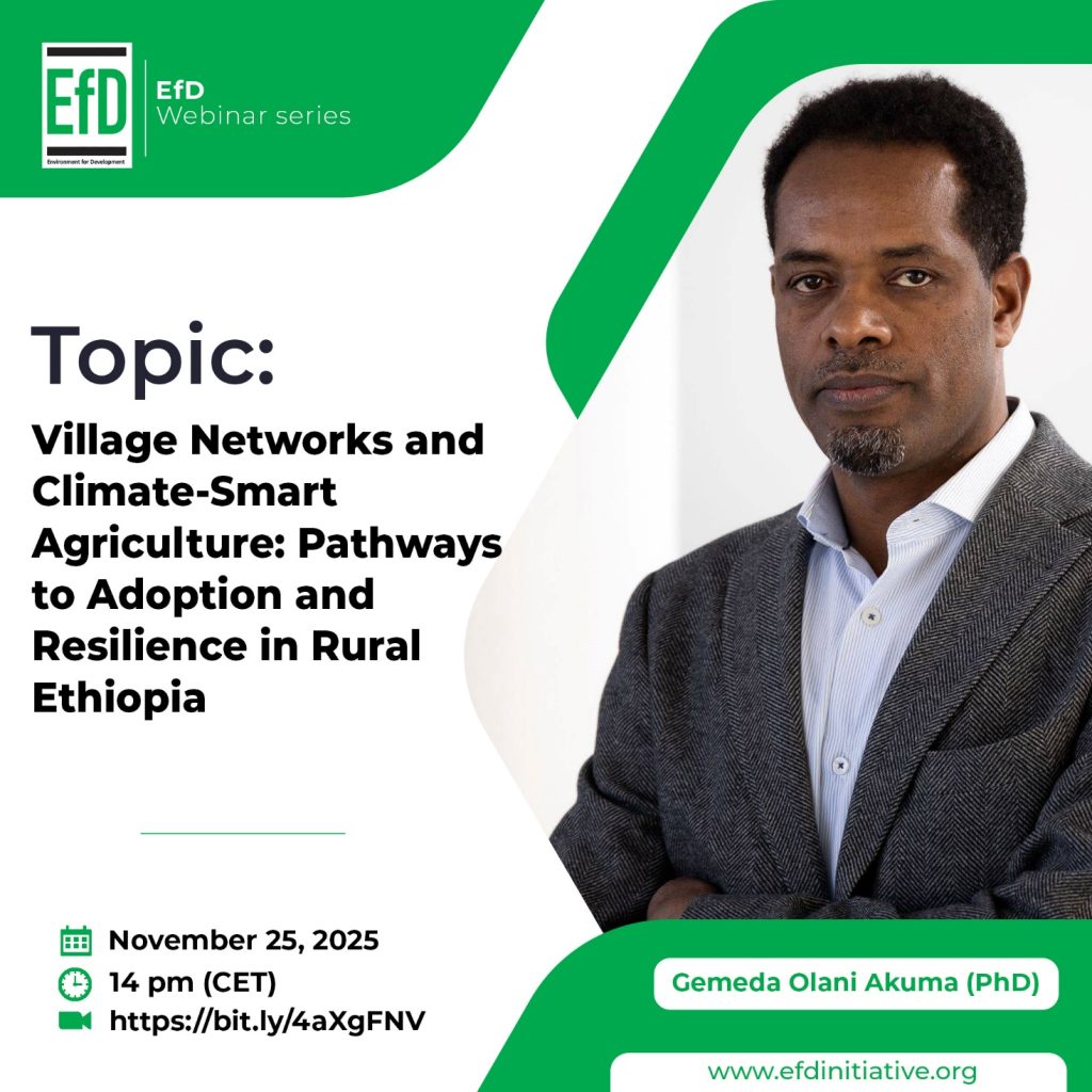 Invitation to the EfD Webinar Series with Gemeda Olani Akuma (PhD)