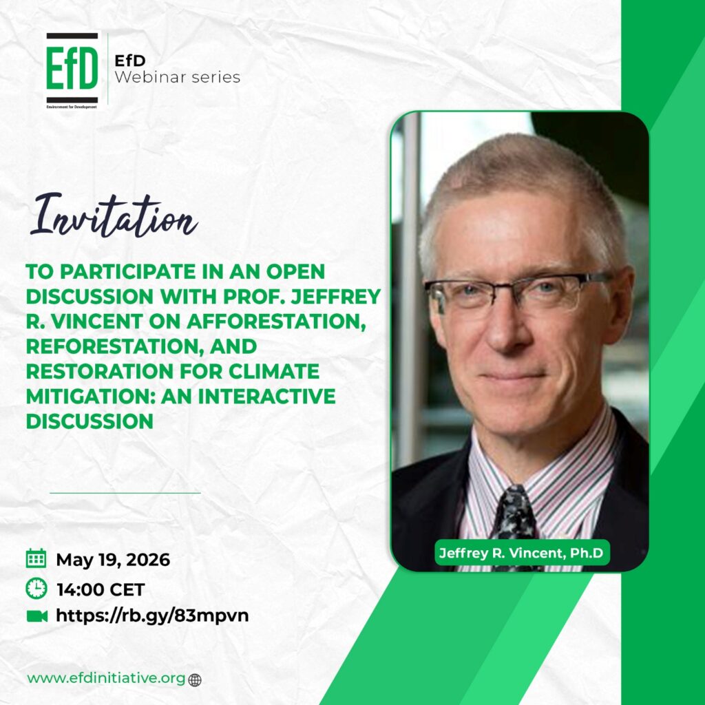 EfD Webinar Edición Especial: Únete a nuestra discusión interactiva sobre la restauración de los bosques