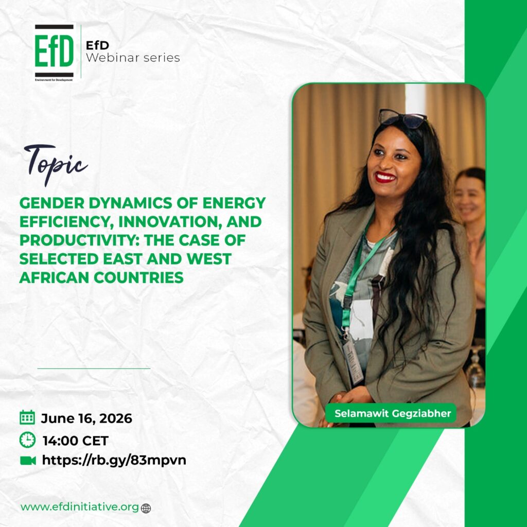 EfD Webinar Series – Gender Dynamics of Energy Efficiency